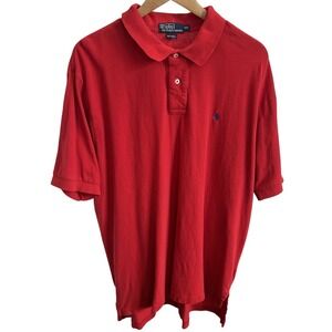 Vintage Polo Ralph Lauren Bright Red Shirt Size XXL Preppy Y2k